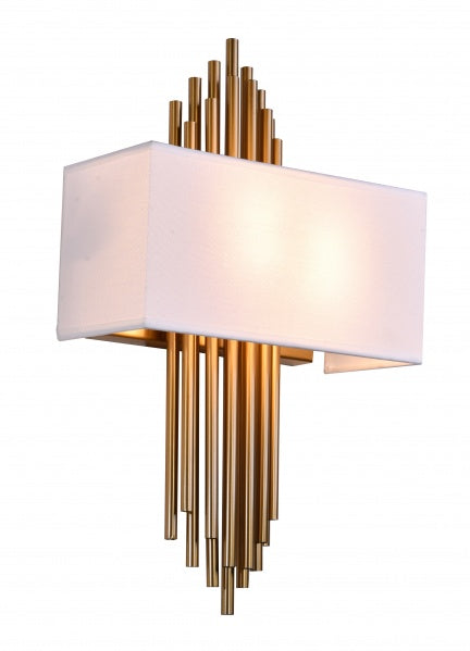 BETHEL WALL SCONCE WITH A WHITE BOX SHADE MU37SW18G