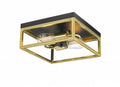 BETHEL BLACK AND GOLD BOX FLUSH MOUNT YS2181C12BGD