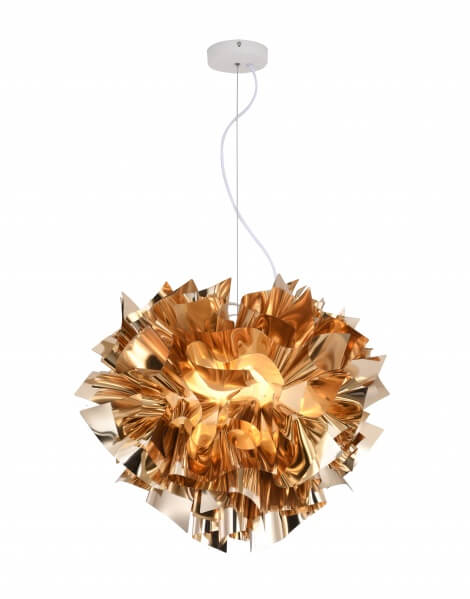 BETHEL SHINY GOLD ACRYLIC CHANDELIER  DLS103C23G
