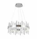 BETHEL CHROME STAINLESS STEEL FRAME LED CHANDELIER FT70C24CR