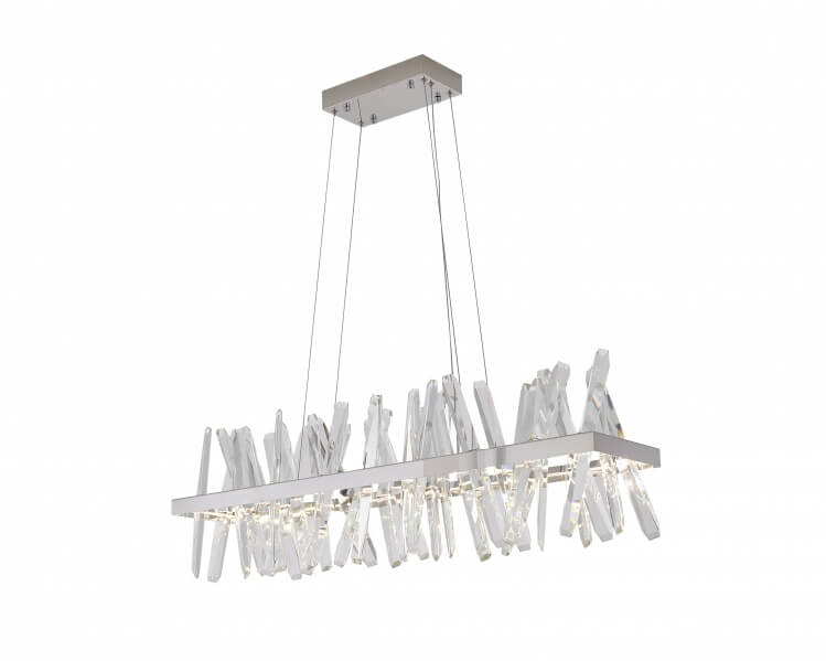 BETHEL CHROME FRAME LED LINEAR CHANDELIER FT96C39CH