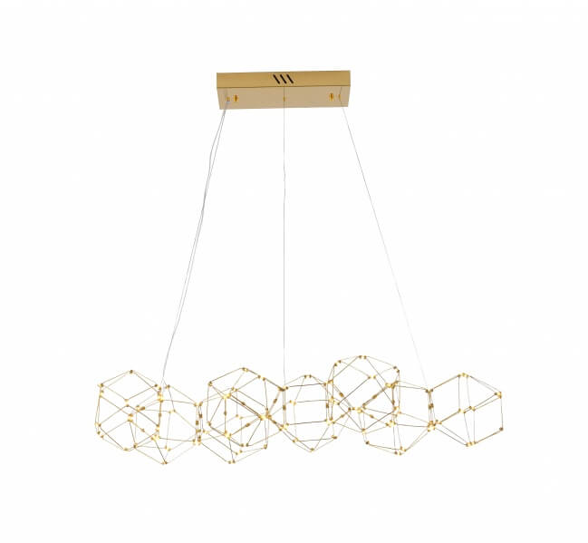 BETHEL GOLD LED STAR LIGHT NET LINEAR CHANDELIER BE34C45G