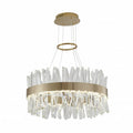 BETHEL LED GOLD LED CHANDELIER WITH CLEAR CRYSTALS LX61C25G