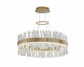 BETHEL  GOLD LED CHANDELIER WITH CLEAR CRYSTALS LX61C32G