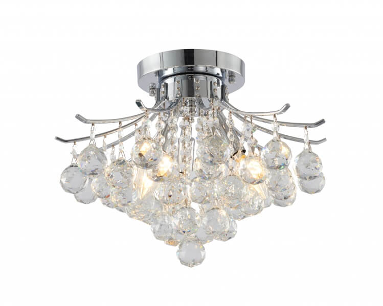 BETHEL CHROME FRAME SEMI FLUSH MOUNT BET02FM16CH