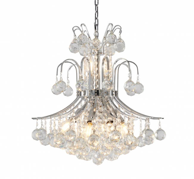 BETHEL CHROME FRAME CHANDELIER BET03C19CH