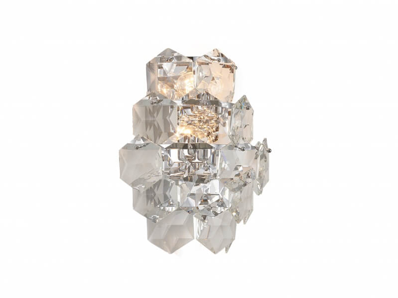 BETHEL WALL SCONCE WITH CLEAR HANGING CRYSTALS GL434W14CH
