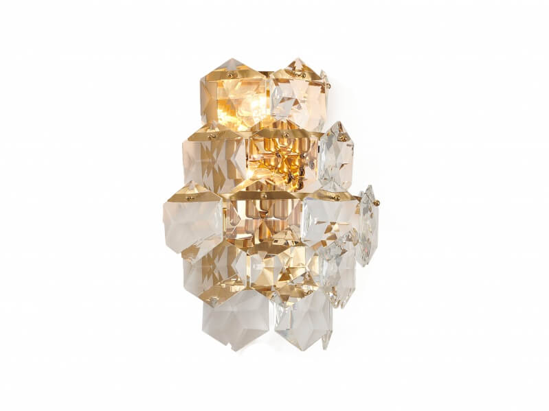 BETHEL WALL SCONCE WITH CLEAR HANGING CRYSTALS GL434W14G