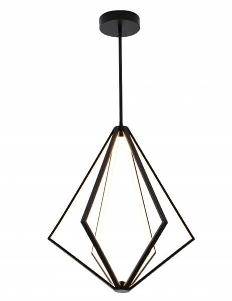 BETHEL BLACK DIAMOND METAL LED CHANDELIER WE02C25BK