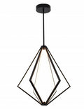 BETHEL BLACK DIAMOND METAL LED CHANDELIER WE02C25BK