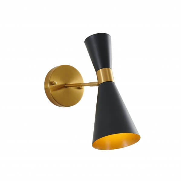 BETHEL SAND BLACK CONE WALL SCONCE DU173W11G