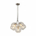 BETHEL SATIN NICKEL FRAME CHANDELIER DU169C21SN