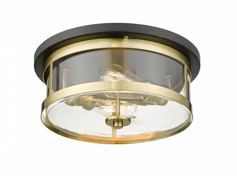 BETHEL BLACK & GOLD ROUND FLUSH MOUNT YS22137-2C-BGD