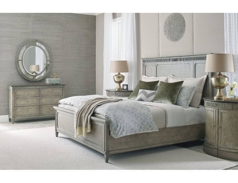 AMERICAN DREW SAVONA KING KATRINE PANEL BED COMPLETE 654-310R