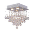 CWI LIGHTING SQUARE 4-LIGHT FLUSH MOUNT 6601C12C-S