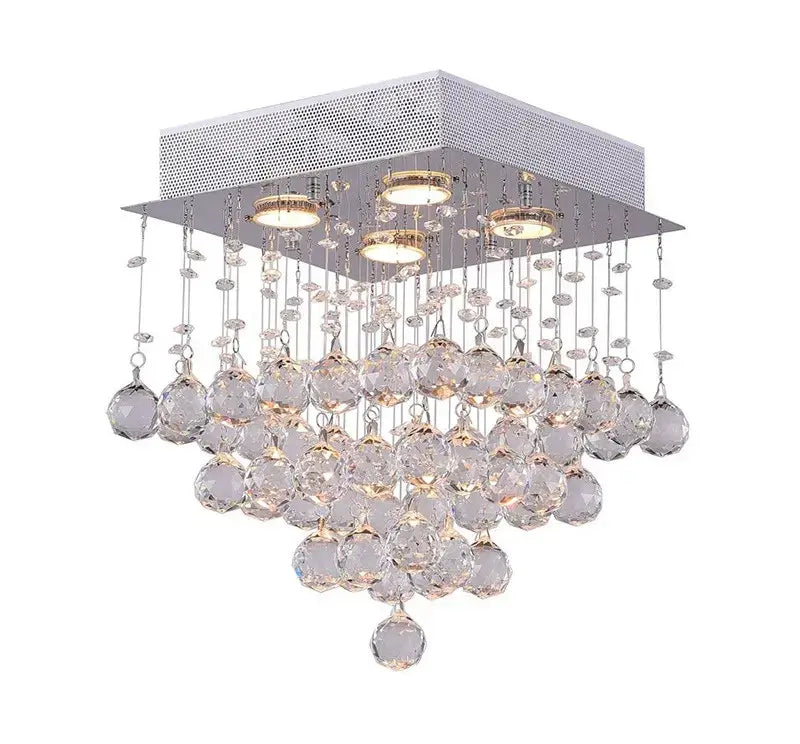 CWI LIGHTING SQUARE 4-LIGHT FLUSH MOUNT 6601C12C-S