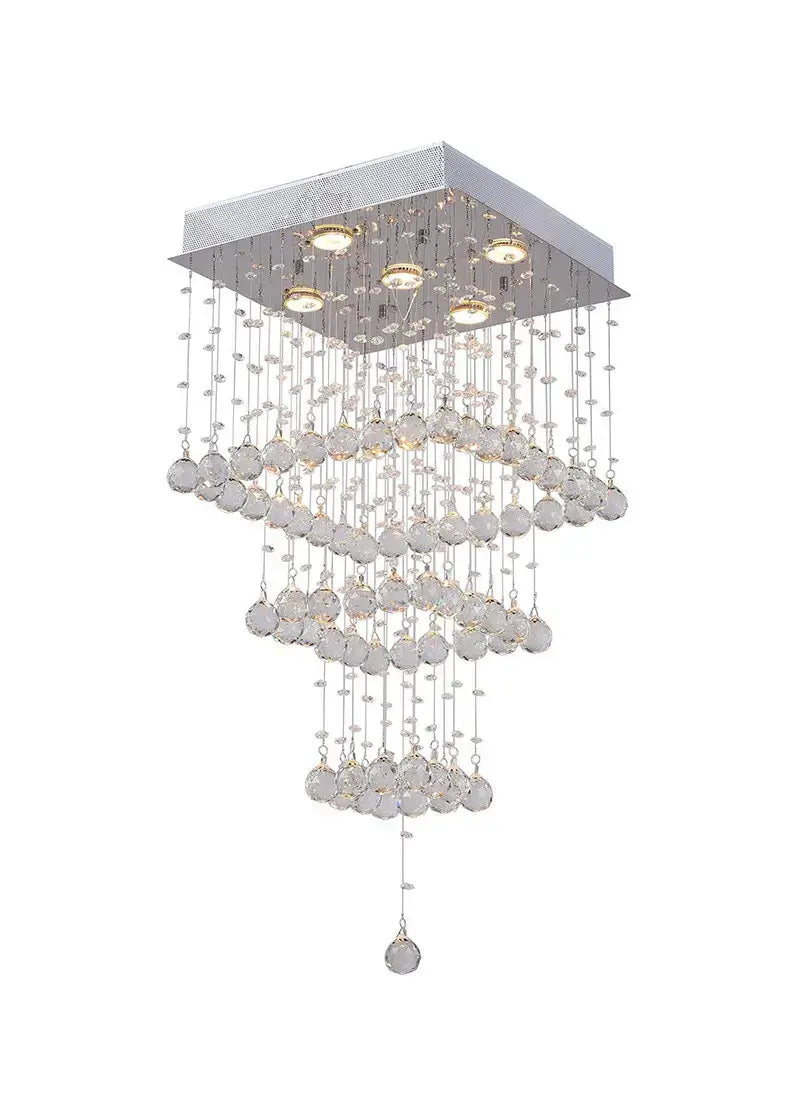 CWI LIGHTING SQUARE 5-LIGHT FLUSH MOUNT 6601C16C-S