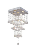 CWI LIGHTING SQUARE 5-LIGHT FLUSH MOUNT 6601C16C-S