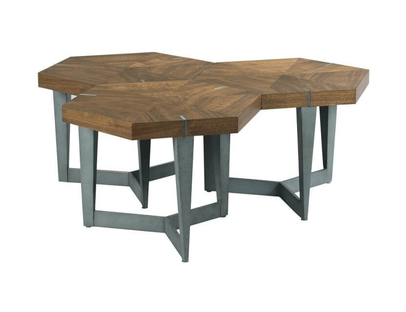 AMERICAN DREW AD MODERN SYNERGY ECHO BUNCHING COCKTAIL TABLE 700-913