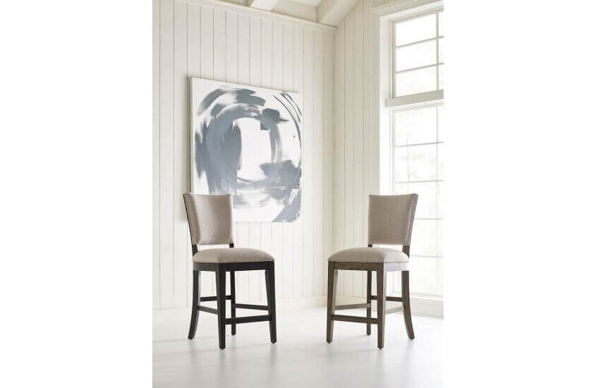 KINCAID PLANK ROAD KIMLER COUNTER HEIGHT CHAIR CHARCOAL SET OF TWO 706-691C
