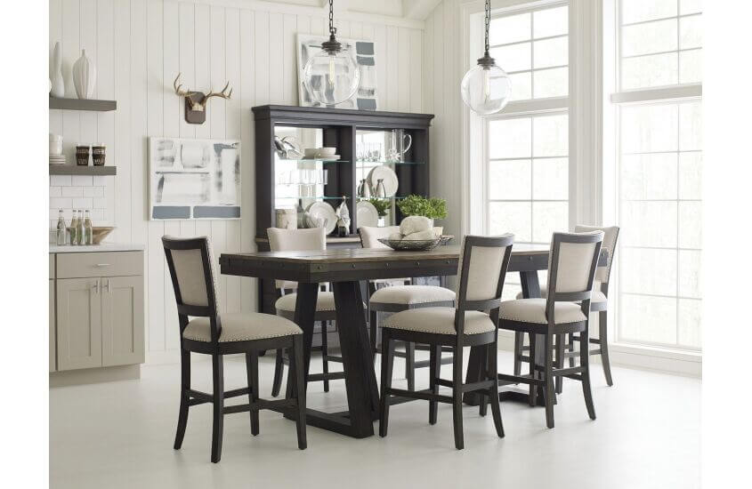 KINCAID PLANK ROAD KIMLER COUNTER HEIGHT DINING TABLE CHARCOAL 706-706CP