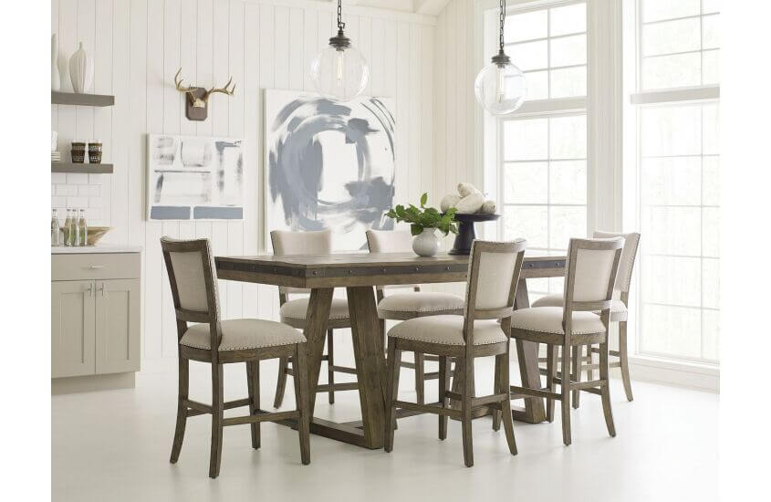 KINCAID PLANK ROAD KIMLER COUNTER HEIGHT DINING TABLE STONE 706-706SP