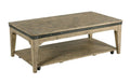 KINCAID PLANK ROAD ARTISANS RECTANGULAR COCKTAIL TABLE STONE 706-910S