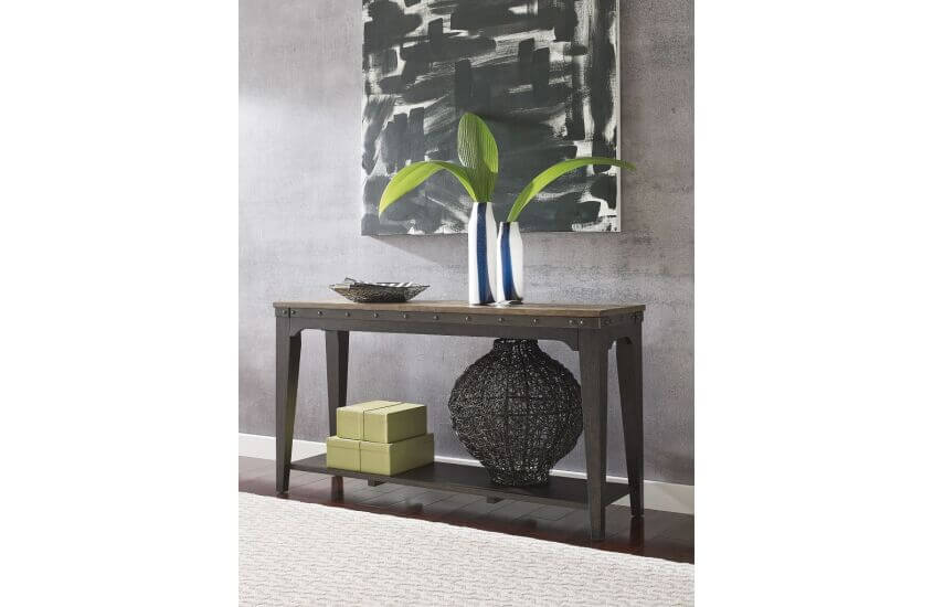 KINCAID PLANK ROAD ARTISANS HALL CONSOLE CHARCOAL 706-935C