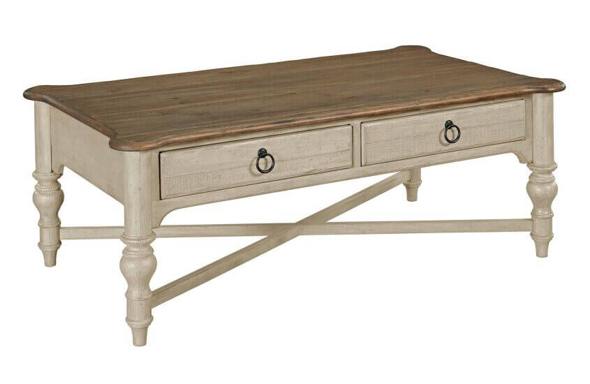 KINCAID WEATHERFORD - CORNSILK COCKTAIL TABLE 75-023