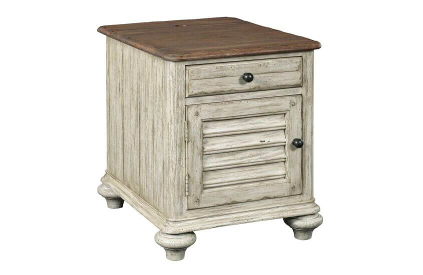 KINCAID WEATHERFORD - CORNSILK  CHAIRSIDE TABLE 75-026