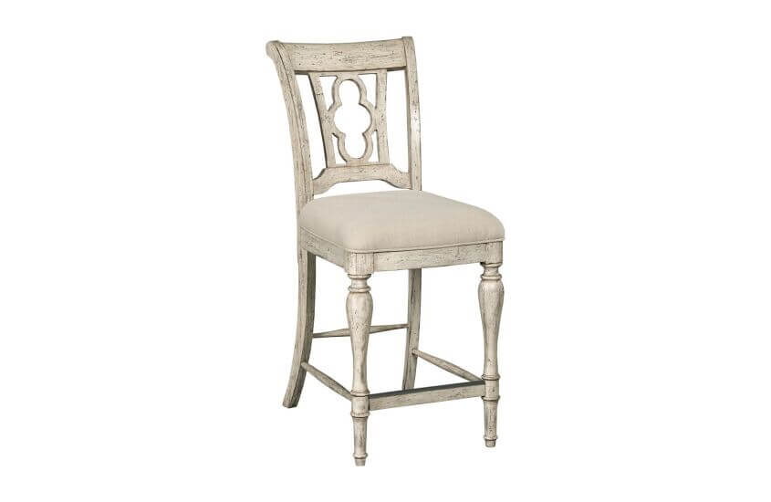 KINCAID WEATHERFORD CORNSILK KENDAL COUNTER HEIGHT SIDE CHAIR SET OF TWO 75-069