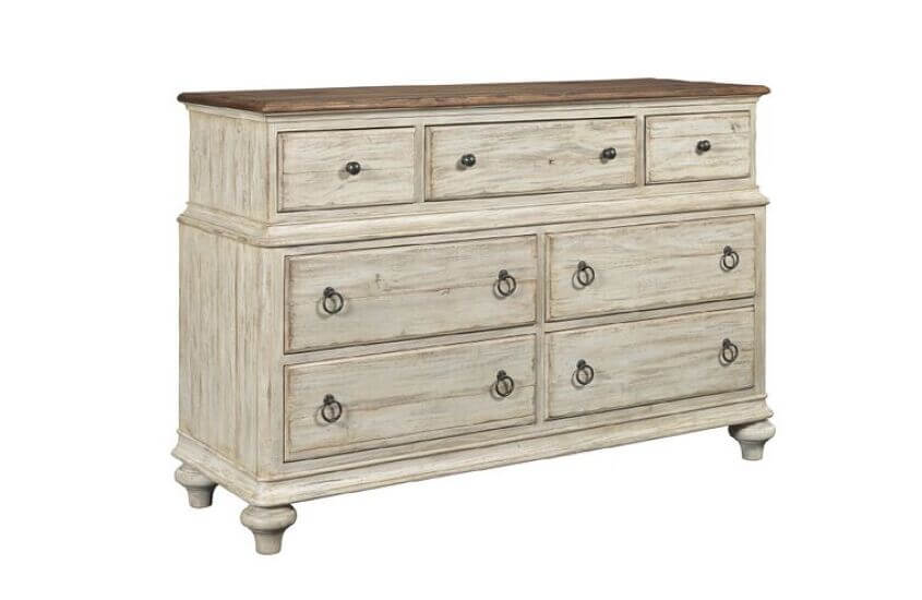 KINCAID WEATHERFORD CORNSILK WELLINGTON DRAWER DRESSER 75-162