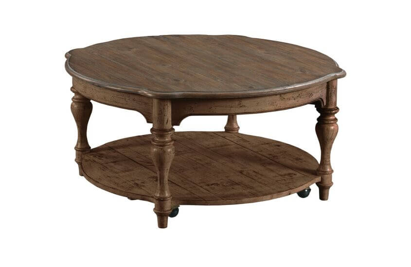 KINCAID WEATHERFORD HEATHER BOLTON ROUND COCKTAIL TABLE 76-024