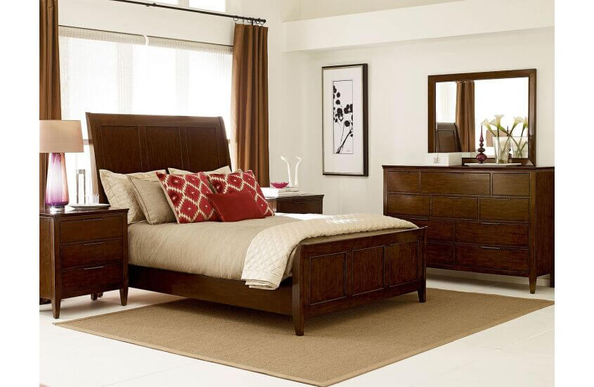 KINCAID ELISE CARIS SLEIGH QUEEN BED 77-135P