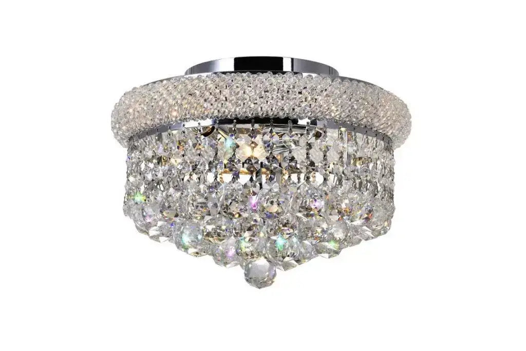 CWI LIGHTING EMPIRE 3-LIGHT FLUSH MOUNT CHROME 8001C12C
