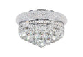 CWI LIGHTING EMPIRE 4-LIGHT FLUSH MOUNT CHROME 8001C14C