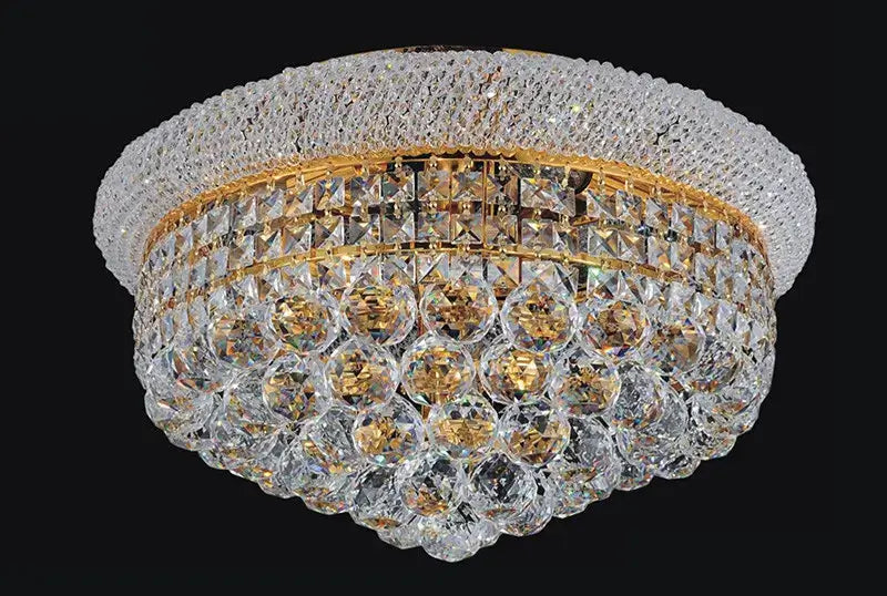 CWI LIGHTING EMPIRE 8-LIGHT FLUSH MOUNT GOLD 8001C20G