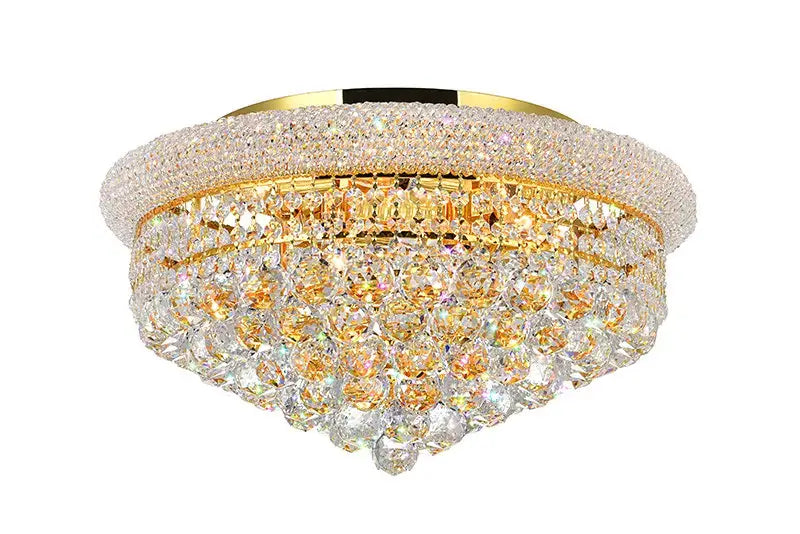 CWI LIGHTING EMPIRE 8-LIGHT FLUSH MOUNT GOLD 8001C20G