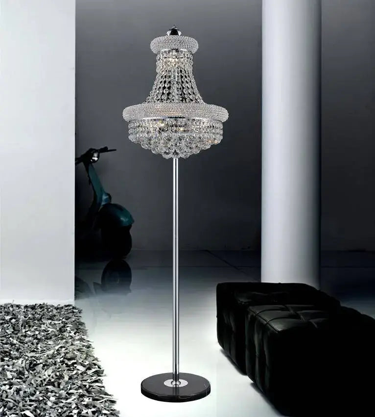 CWI LIGHTING EMPIRE 8-LIGHT FLOOR LAMP CHROME 8001F18C