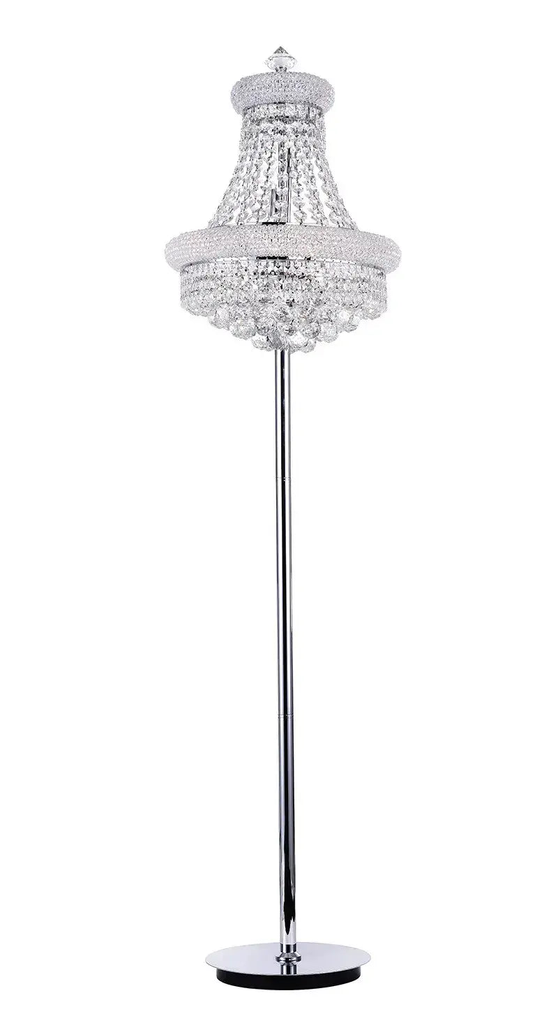 CWI LIGHTING EMPIRE 8-LIGHT FLOOR LAMP CHROME 8001F18C