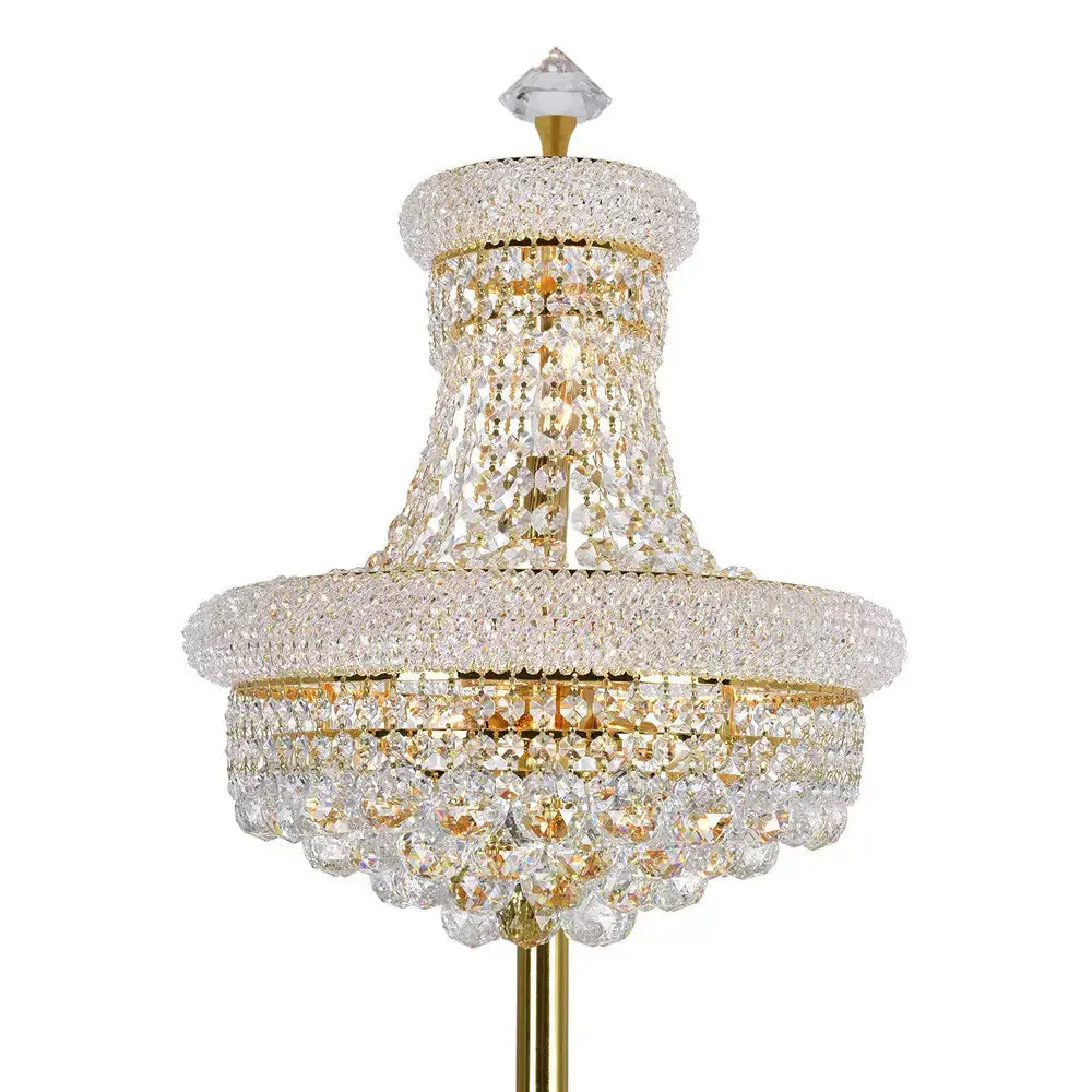 CWI LIGHTING EMPIRE 8-LIGHT FLOOR LAMP GOLD 8001F18G