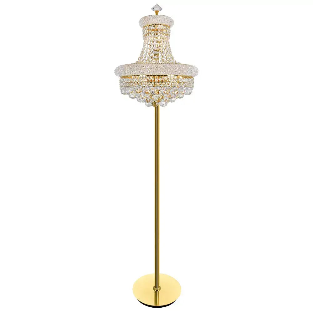 CWI LIGHTING EMPIRE 8-LIGHT FLOOR LAMP GOLD 8001F18G
