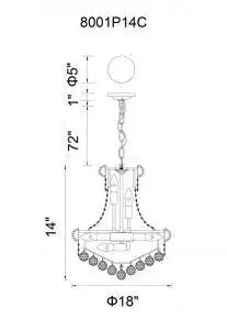 CWI LIGHTING EMPIRE 6-LIGHT PENDANT 8001P14C
