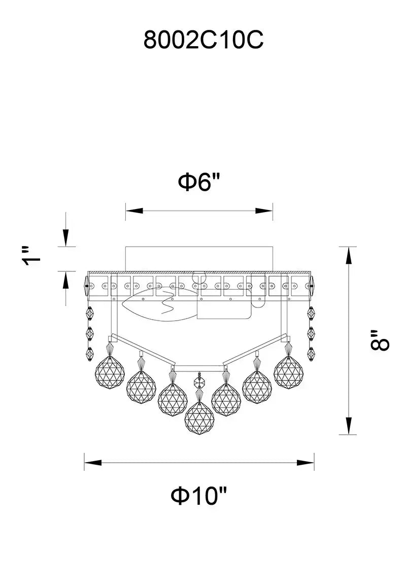CWI LIGHTING LUMINOUS 2-LIGHT FLUSH MOUNT 8002C10C