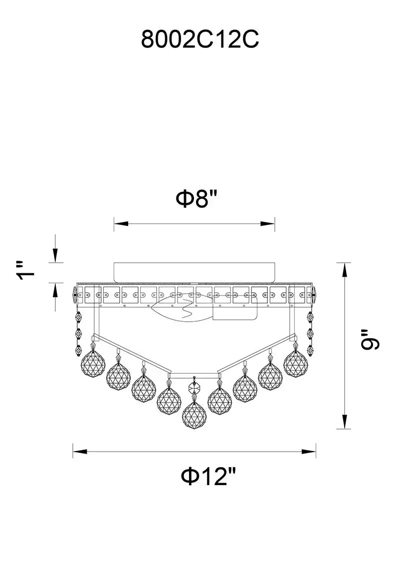 CWI LIGHTING LUMINOUS 3-LIGHT FLUSH MOUNT 8002C12C