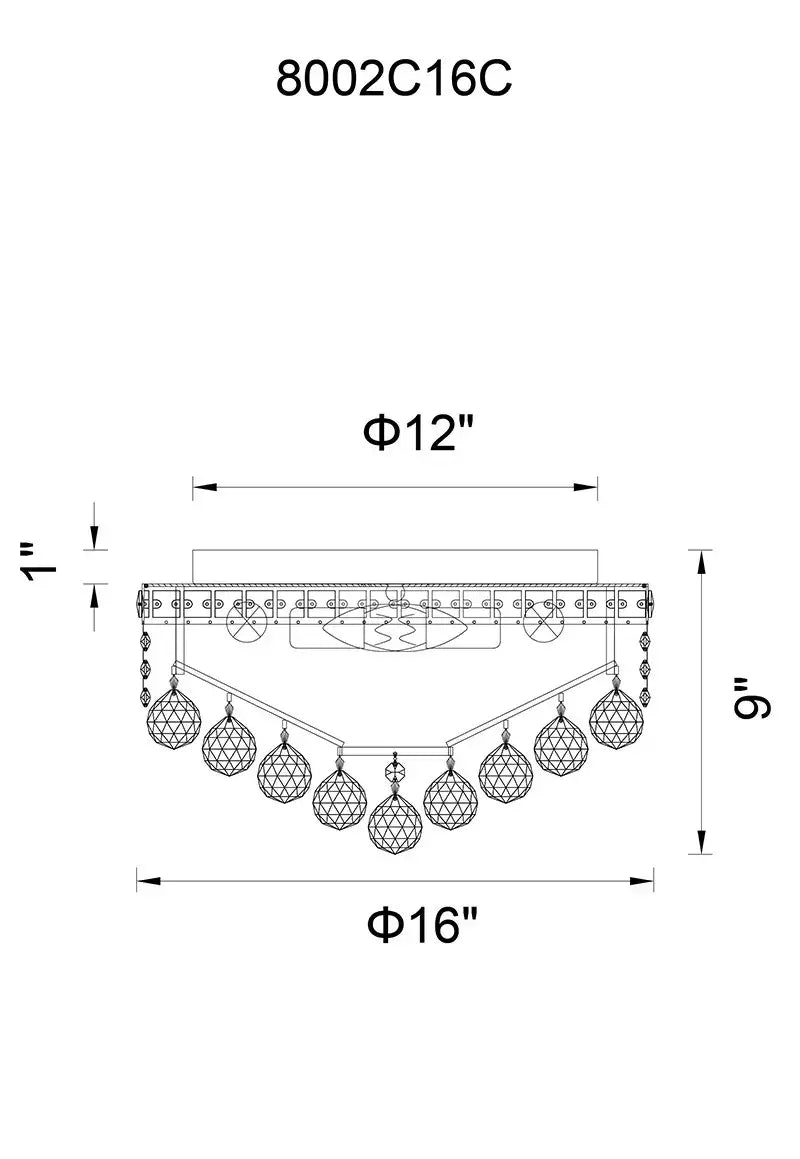 CWI LIGHTING LUMINOUS 5-LIGHT FLUSH MOUNT 8002C16C