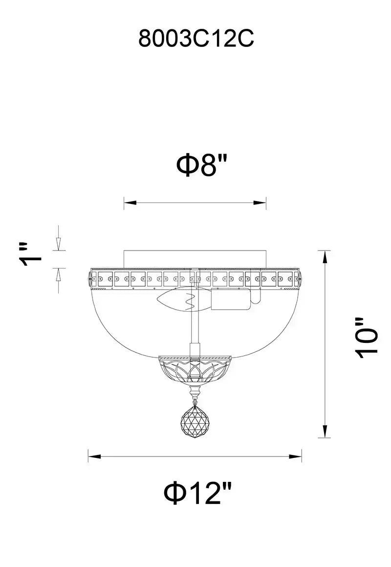 CWI LIGHTING STEFANIA 3-LIGHT FLUSH MOUNT 8003C12C