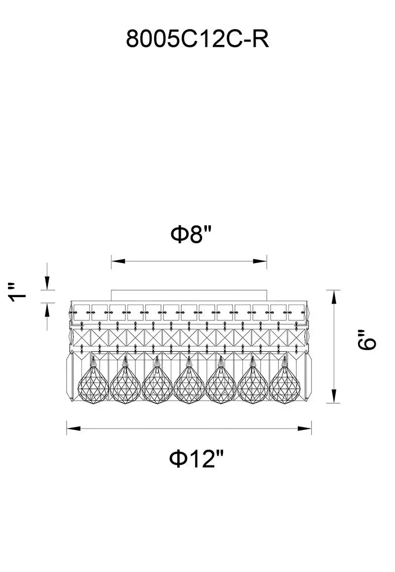 CWI LIGHTING COLOSSEUM 4-LIGHT FLUSH MOUNT 8005C12C-R