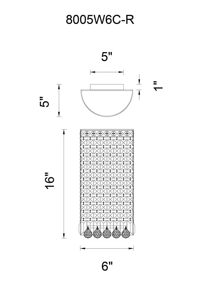 CWI LIGHTING COLOSSEUM 4-LIGHT WALL SCONCE 8005W6C-R