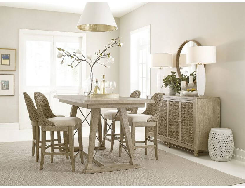 AMERICAN DREW VISTA CLAYTON COUNTER HEIGHT TRESTLE TABLE 803-700R